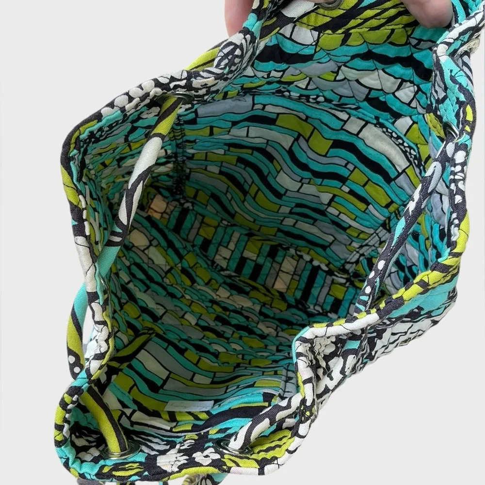 Vera Bradley Island Blooms Ditty Bag Backpack Quilted Drawstring Floral
